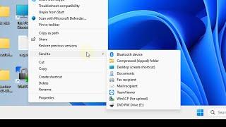How to Edit Send To Context menu in Windows 10 / 11