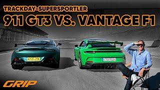 Supersportler für die Rennstrecke ️ Porsche 911 GT3 vs. Aston Martin Vantage F1 | GRIP