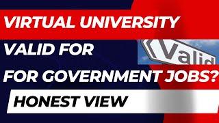 Is Virtual University Degree Acceptable for Government Jobs?