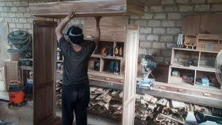 part 1 Cara buat lemari sliding 3 pintu bongkar pasang/knock down#powertoolsDCA