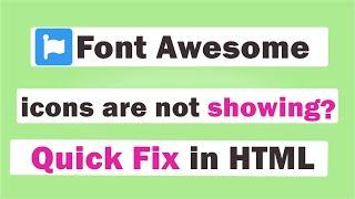 Font Awesome icons are not showing| CDN links which solve your Problem