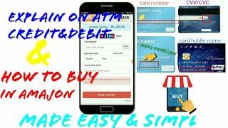 How to Order in Amazon Using Debit card?And Diffrence between ATM,Debit and Credit card