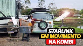 INSTALANDO STARLINK EM MOVIMENTO NA KOMBI HOME COM SUPORTE SIMPLES