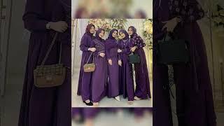 baju gamis wanita warna ungu