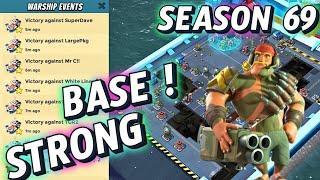 STRONG BASE ! Warships Season 69 Building Health 70% Rank 20-21? Boombeach Gameplay