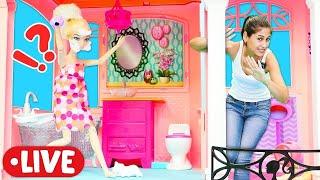  OYUNCAK BARBİE ile kız oyunları! Barbie'nin RÜYA EVİ! Bebek bakma oyunları