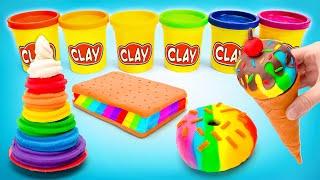 Making Rainbow Treats with Colorful Clay  Fun Craft Ideas