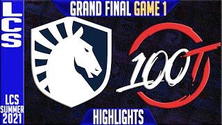 TL vs 100 Highlights Game 1 | LCS Summer Playoffs GRAND FINAL | Team Liquid vs 100 Thieves G1