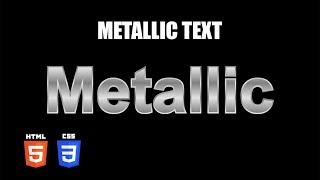 Metallic Text | HTML & CSS