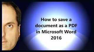 How to save a document as a PDF in Microsoft Word 2016