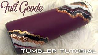 GLITTER GEODE MATTE FINISH Tumbler Tutorial! Day 8 of 10 Days of Fall!