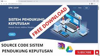 source code spk metode saw berbasis web gratis | sistem pendukung keputusan metode saw free download