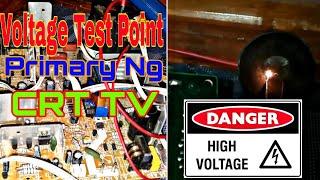 Voltage test point ng primary ng CRT TV |  Universal board