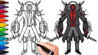 HOW TO DRAW UPGRADED RED SPEAKERMAN | Skibidi Toilet Darkzone - Easy Step by Step Drawing