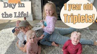*Triplets* Day in the Life! (3 ONE year olds & a 4 year old)!!