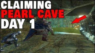 How I claimed center pearl cave with a random tribe Ark Day 1 - pvp