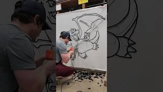 Tufting a Charizard Rug  #pokemon #charizard #art #tufting