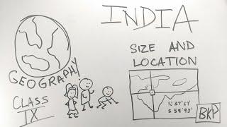 India Size And Location - ep01 - BKP | Class 9 geography chapter 1 full explanation in hindi | CBSE