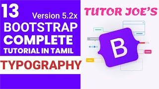 Typography in Bootstrap 5 | Tutor Joe's | Tamil