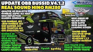 OBB BUSSID TERBARU V4.1.2 SOUND HINO RM280 | GRAFFIK HD 4K | FULL ROMBAK BUS