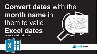 Convert dates with the month name in, to valid Excel dates