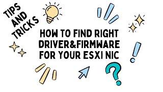 Uncovering the Secret of Network Firmware & Drivers in ESXi, You Won't Believe What Happens Next!