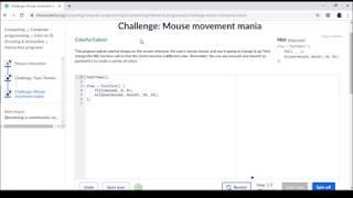 Challenge Mouse Movement Mania Khan Academy