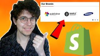 How To Add Brand Slider In Shopify