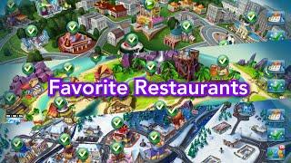 Cooking Fever - My Each 3 Favorite Restaurants in 3 area 2022