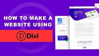 How To Make A Website - Using Divi Theme Hindi