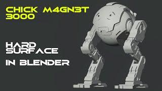 'Lil mech HARD SURFACE modelling in Blender - timelapse PART1