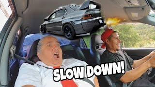 Scaring My Boss in my 500HP Evo 9 MR