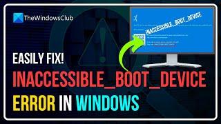 Inaccessible boot device error in windows