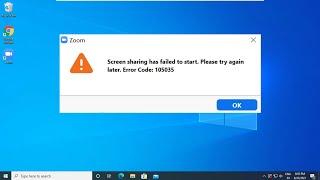 Fix Zoom Screen Sharing Has Failed To Start Error