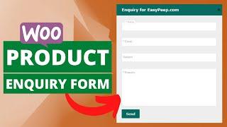 How to Add Product Enquiry Form in WooCommerce for FREE