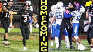 INTERCEPTION, FUMBLE RECOVERY, and FIGHT at HOMECOMING FOOTBALL GAME! 