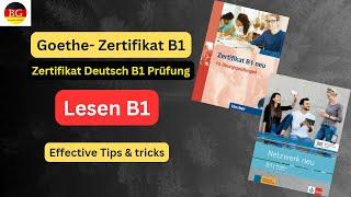 Effective tips & tricks for solving B1 Lesen Exam | Goethe Zertifikat | Deutsch B1 | German B1 Exam