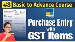 #8 Tally Prime- Purchase Entry With GST in Tally Prime | Purchase Bill Entry with Multiple GST rate