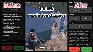 how to unlock resolution changer app | how to get ipad view in pubg mobile | resolution changer