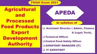 APEDA: Agricultural and Processed Food Products Export Development Authority