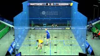 Squash : MegaRallies EP89 - Matthew v Kandra : World Championship 2014