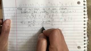 How to find slope given 2 points/math homework help