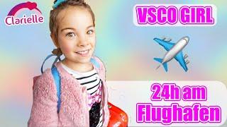 24h am Flughafen | VSCO Girl fliegt nach London | Clarielle