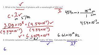 Wavelength and Frequency Review