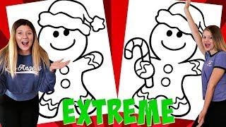 Extreme 3 Marker Challenge | Gingerbread Man | Taylor and Vanessa