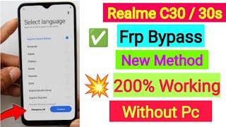 Realme C30 (RMX3581) Frp Unlock  Bypass Google Account Lock Without Pc New 2025