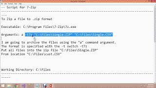 Zip and Unzip the Files Using 7-zip in SSIS