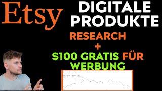 Research für digitale Produkte auf Etsy + 100 € für Ads gratis bekommen| Just Ambrosius