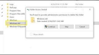 How to delete the Windows.old folder on Windows 10 (21H1)