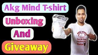 Akg Mind T-shirts Unboxing And Giveaway | Akg Mind Print T-shirts  Review | Youtube Printing T-shirt